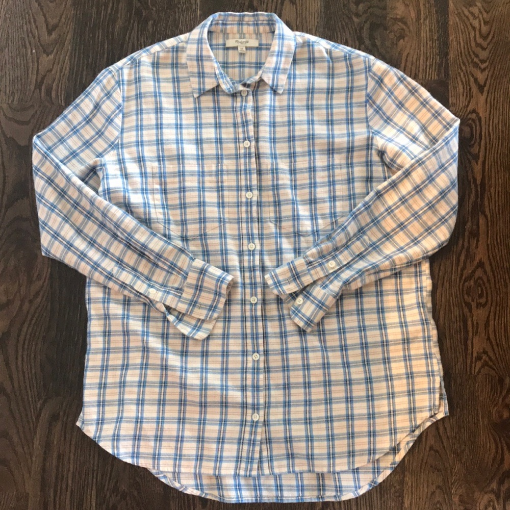 Madewell long sleeve button up.